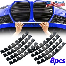 8pcs Bumper Guard Scrape Protector Universal Diy Kit For Cars Matte Black Lip Us