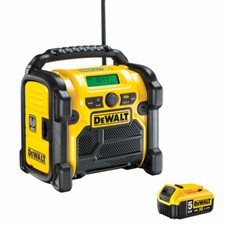Dewalt DCR020 10.8-18V XR DAB(+)/FM Digital Jobsite Radio with 1 x 5.0Ah Battery