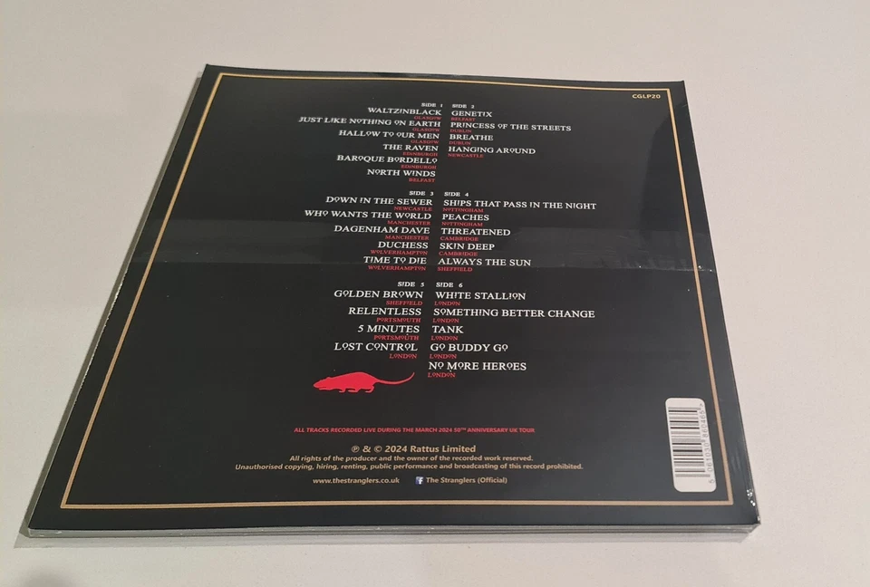The Stranglers - Fifty Years In Black  Gold Vinyl 3xLP - Still Sealed - Image 2 of 2
