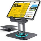 Foldable 360° Rotating Tablet Stand Phone Holder for 4-10.2 " iPad Pro & iPhone