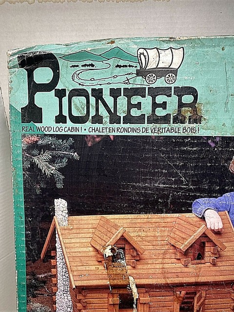 pioneer real wood log cabin dollhouse