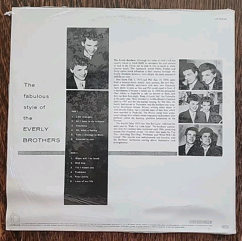 Everly Brothers – The Fabulous Style Of The Everly Brothers - Image 4 of 4