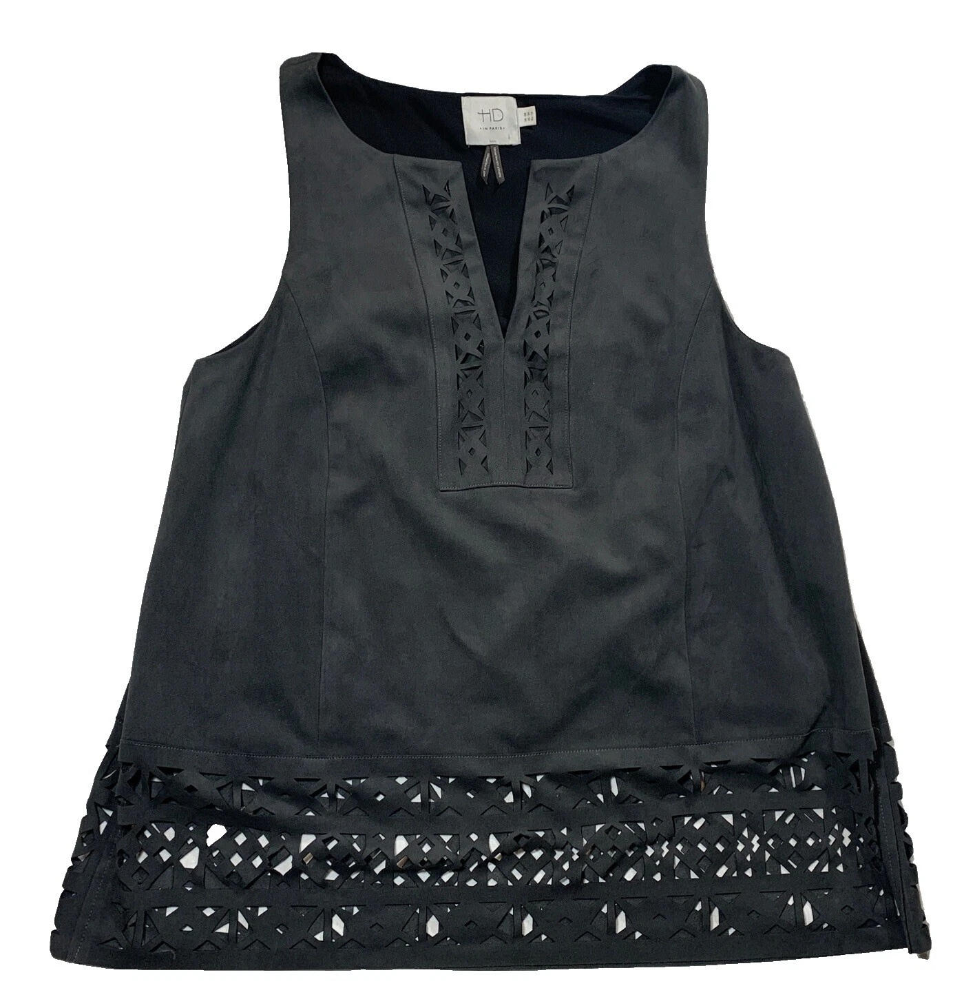 Camisetas geométrica de Gamuza para Mujeres