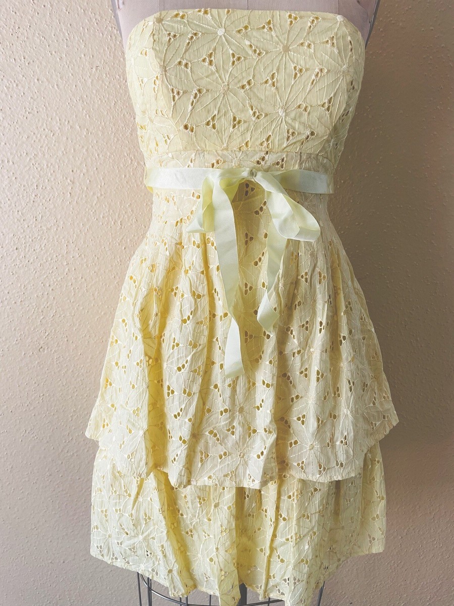 charlotte russe yellow lace dress Lace Tiered Mini Dress Charlotte Russe