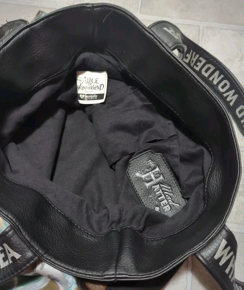 The Mad Hatter Tote Bag 14x18 Alice in Wonderland Johnny Depp Mushrooms - Image 3 of 3