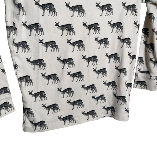Kate Quinn Shirt Kid's 7 Pajama Shirt Deer Woodland Long Sleeve Top Tee - Picture 4 of 7