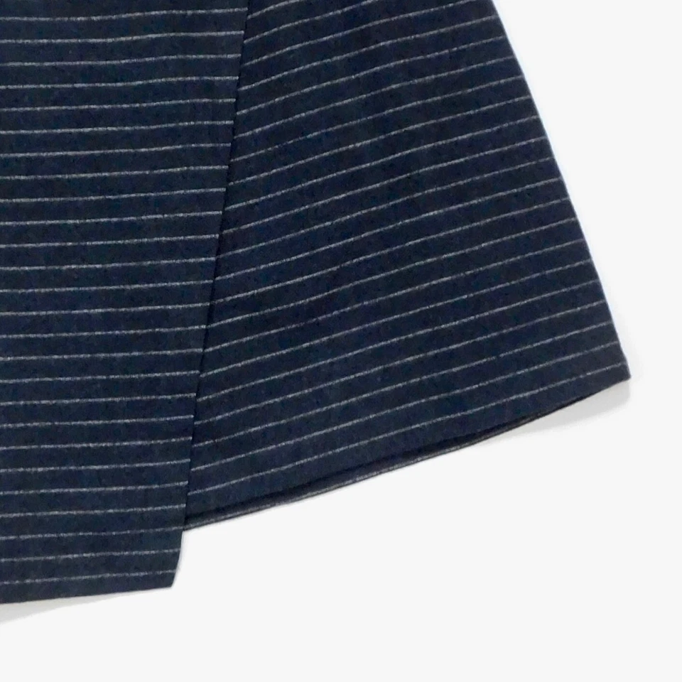 MADEWELL 羊毛灰色条纹迷你裙 Academia Collegiate 人造包裹尺寸 4 — 第 4/4 张图片