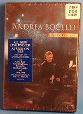 Andrea Bocelli: Vivere ~ Live in Tuscany (DVD/CD, 2007) ☆New/Sealed☆Ships Free!☆