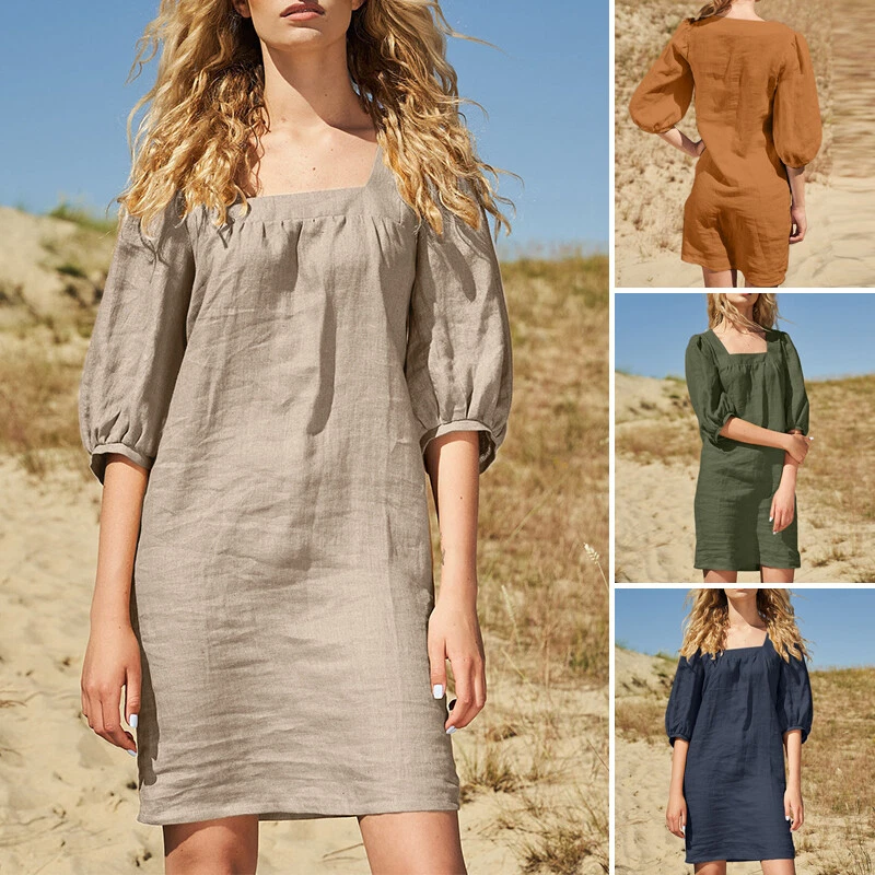 Knee length cotton frocks for outlet ladies