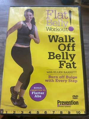 Flat Belly Workout! Walk Off Belly Fat DVD 2007 Ellen Barrett Bonus Abs