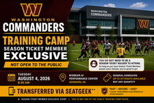 Washington Commanders Training Camp Tickets | STM Exclusive Practice | Aug 4