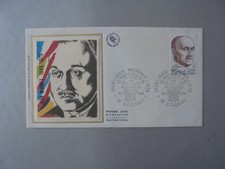 ENVELOPPE 1ER JOUR SOIE 1980 JEAN MONNET (t 2096 )