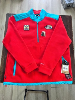 The North Face: Men's Alpine Polartec 200 ¼ Zip - Fiery Red/Apres Blue [New, XL]