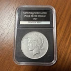 1927-D Peace Silver Dollar AU About Uncirculated Denver Mint $1 Nice Coin