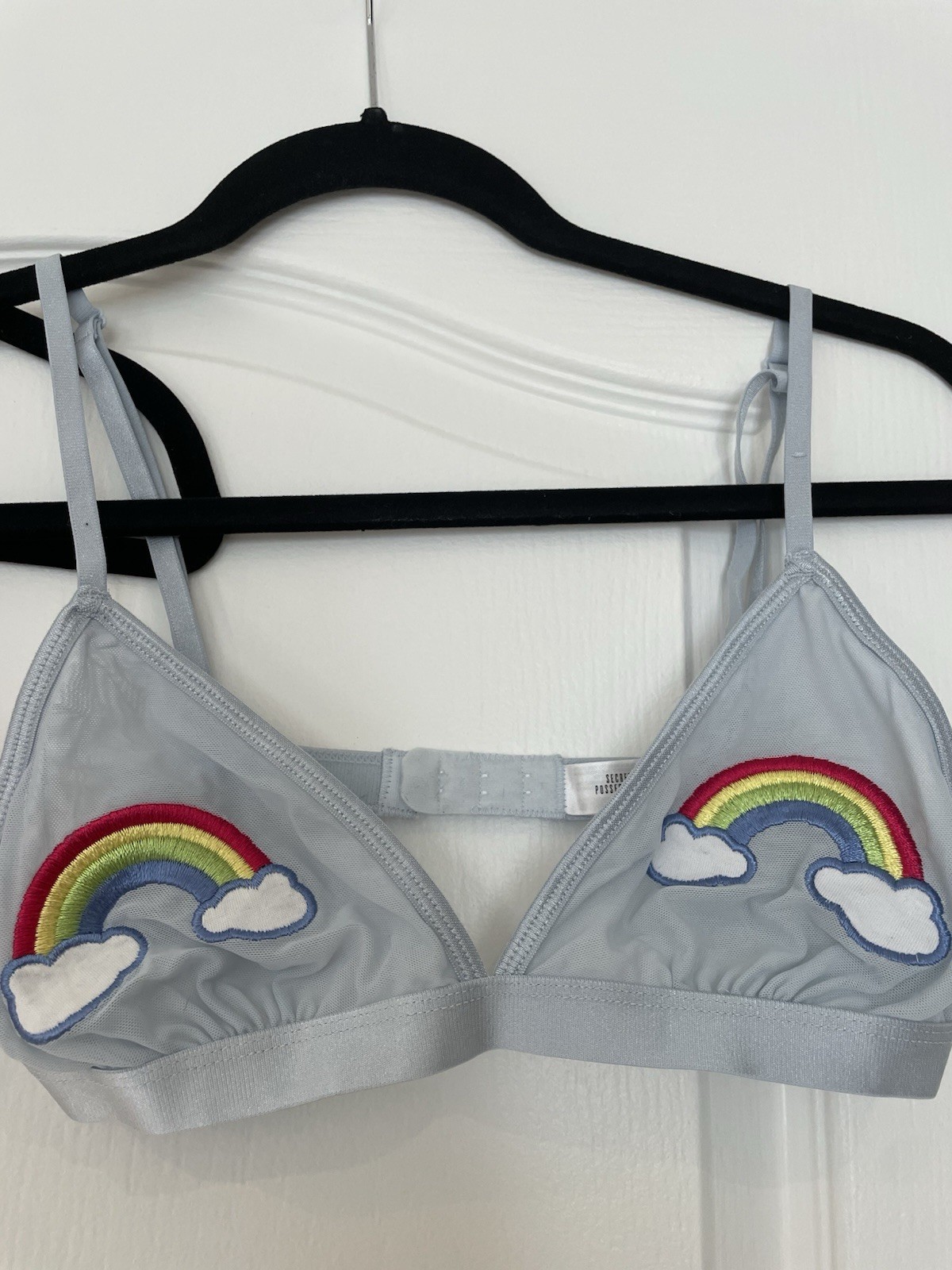 Never Worn Secret Possessions Pastel Pink and Blue Unicorn Rainbow Bralette Set image 2