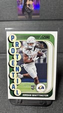 2024 Panini Score Football Protential #5 Jordan Whittington RC Rookie Card Rams. rookie card picture