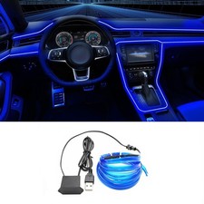 El Wire Interior Car Led Strip Lights 16.5ft Usb Neon 5m16.5ft Blue El Wire Interior Car Led Strip Lights 16.5ft Usb Neon 5m16.5ft Blue