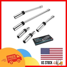 Professional 5PC Swivel Spark Plug Socket Set - 3/8" Drive, Thin Wall Precision