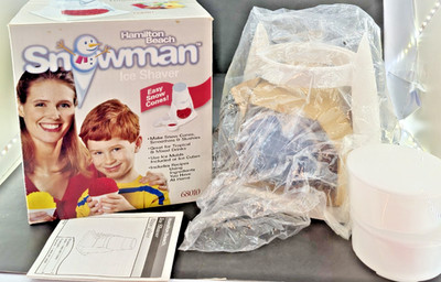 Hamilton Beach Snowman Ice Shaver #68010 - Snow Cone Slushie Maker - Box - WORKS