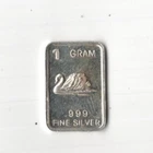 SWIMMING SWAN INGOT BULLION ART BAR 1 GRAM .999 FINE SILVER 99% SILVER USA