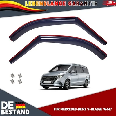 2-Tlg Windabweiser Regenabweiser Für Mercedes V‑Klasse Vito W447 W639/2 Ab 2014 - Bild 1 von 3