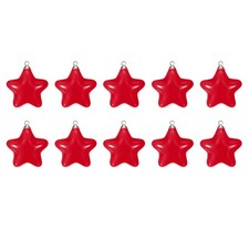 Star Bead Pendants with Charm Loop for Jewelry Making Craft, 10Pcs Red
