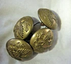 lot 4 civil war general service extra quality uniform coat buttons