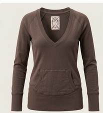 Old Navy Vintage Y2K Brown Pullover V Neck Ka...