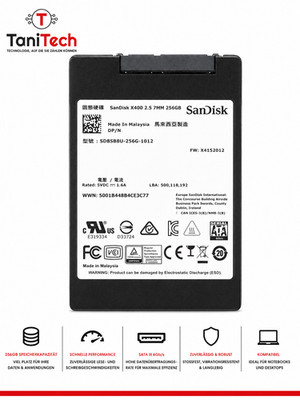 SanDisk X400 256 GB SSD 2,5'' SATA III 6Gb/s 15 nm TLC SD8TB8U-256G-1001