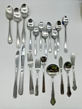 Lot of 20 Mixed Brands and Patterns of Stainless Steel Flatware Silverware