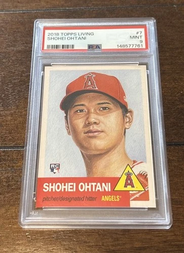 2018 Topps Living Set Shohei Ohtani #7 PSA 9 Mint Rookie Card LA Angels 🔥