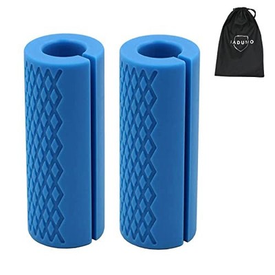 IADUMO Thick Barbell Grips - Dumbbell Arm Blaster Adapter with Silicone Rubber