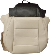 Driver Side Bottom Replacement Leather Seat Cover -Tan-Driver Side Bottom Cover