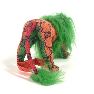 GUCCI GG Decorative Lion Doll Interior Lion Plush Toy Green