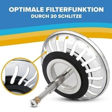 Hot New Sink Drain Waste Stainless Steel Rubber Stylish Useful Kitchen