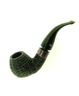 PETERSON DE LUXE SILBVER MOUNTED RING GRAIN PIPE UNSMOKED