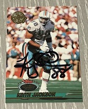 KEITH JACKSON 1993 STADIUM CLUB XXVIIII SUPER BOWL SIGNED DOLPHINS EAGLES AUTO