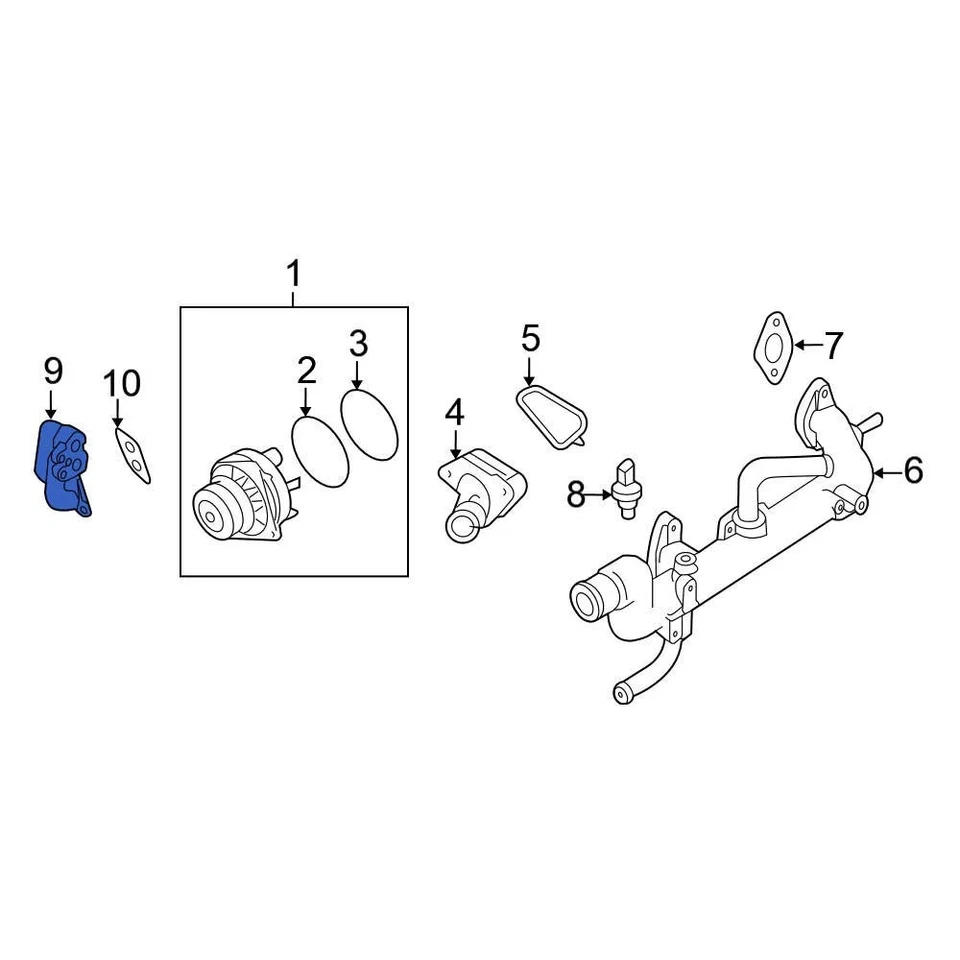 For Nissan Maxima 2009-2023 Nissan 14075JA10A Engine Coolant Pipe Foto 4 de 4