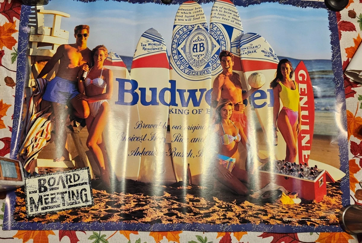 vintage budweiser poster products for sale | eBay