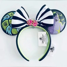Disney- Parks Nightmare Before Christmas Oogie Boogie Minnie Ears Bow Headband