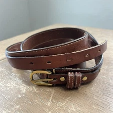 TORY Ranger Belt Size 38 English Bridle Leather  Brown USA Made 2226 Preppy EC