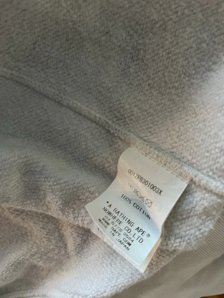 BAPE Tiburón Sudadera con Capucha Cremallera Completa Camuflada Blanca Sudadera BRILLA EN LA OSCURIDAD Foto 4 de 4