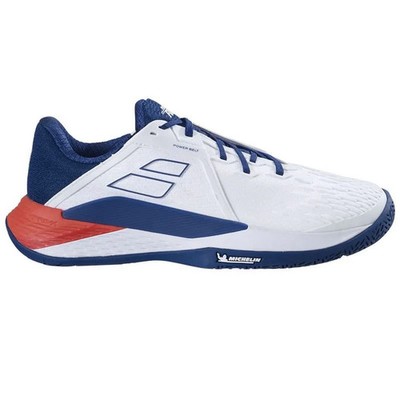 Babolat Men s Propulse Fury 3 All Court Tennis Shoes in White/Estate Blue Size 7