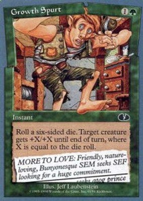 1x Growth Spurt Moderate Play MTG Magic - Kid Icarus -