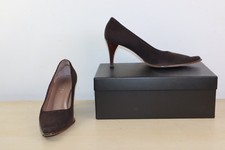 Gucci Decollete Pelle Bambino Scamosciato Marrone Medio Marrone Scamosciato Tacchi EU 36,5 C