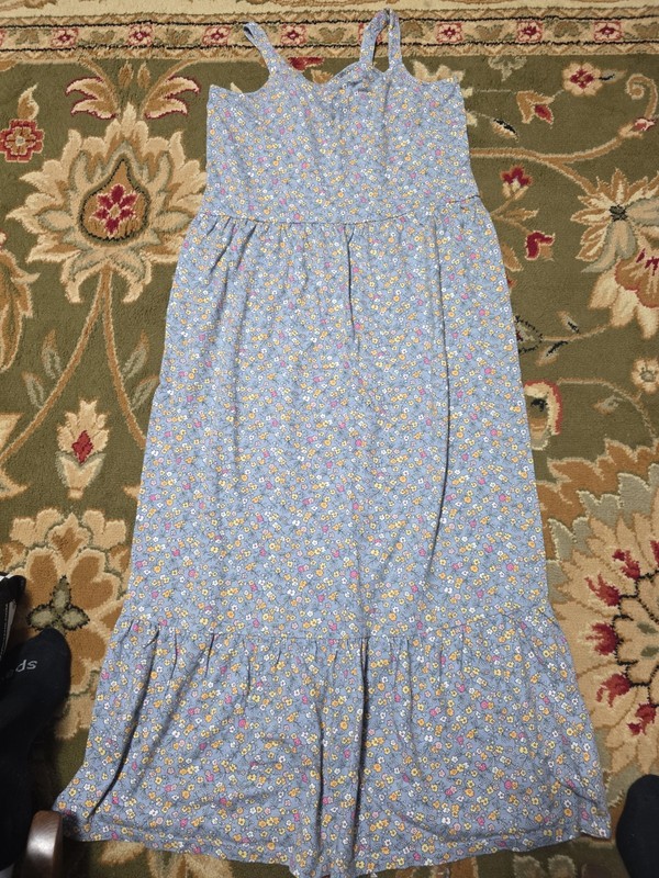 Girls Sz 12-14 Floral Strappy Longer Sundress