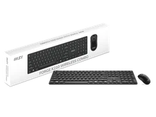 MSI Forge K210 Wireless Keyboard & Mouse Combo - Low Profile, Tactile, up to 120