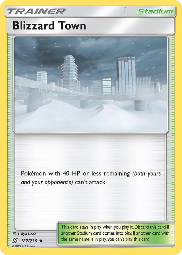 Blizzard Town #187/236 Sm - Unified Minds Uncommon Pokemon TCG LP