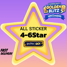 Monopoly Golden Blitz GO Stickers 1-6 Harry Potter Album All Available