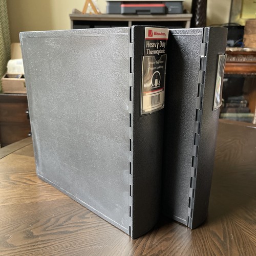 VTG- Pair Wilson Jones 367 (49 & 44) Heavy Duty Hinged DublLock 3 Ring Binder